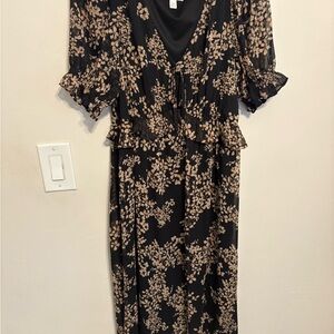 Lauren Conrad Floral Black Dress
